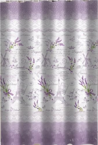 Zuhanyfüggöny - LEVANDE - Impregnált textil - 180 x 200 cm