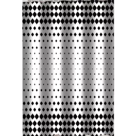   Zuhanyfüggöny - BLACK AND WHITE - Impregnált textil - 180 x 200 cm