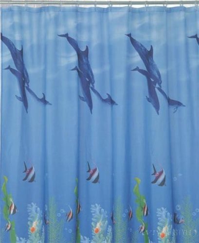 Zuhanyfüggöny - DOLPHIN - Impregnált textil - 180 x 200 cm