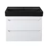 TMP SHARP 80 fali fürdőszobabútor - CeraStyle SHARP FEKETE mosdóval - 80 x 48 cm