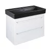 TMP SHARP 80 fali fürdőszobabútor - CeraStyle SHARP FEKETE mosdóval - 80 x 48 cm