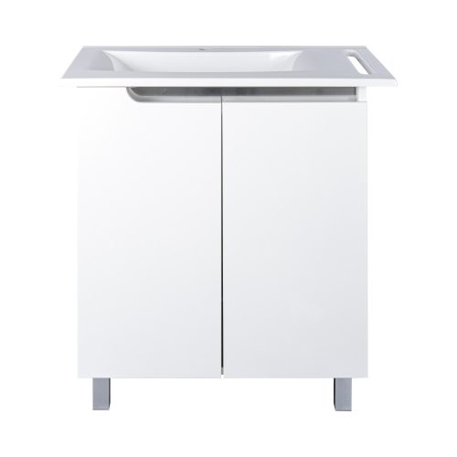 Piramida EURIDIKA fali /álló fürdőszobabútor - műmárvány mosdóval - 2 ajtós - 82 x 73 x 46 cm