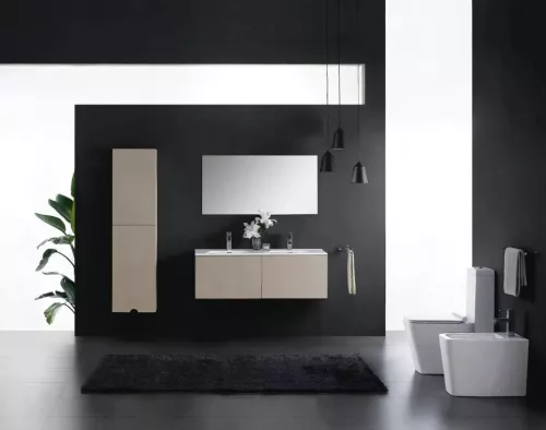 Eros ES QUADRO monoblokk WC - perem nélküli - WC ülőkével komplett