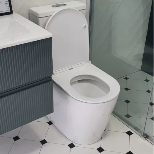 Eros ES AVVA monoblokk WC - perem nélküli - WC ülőkével komplett
