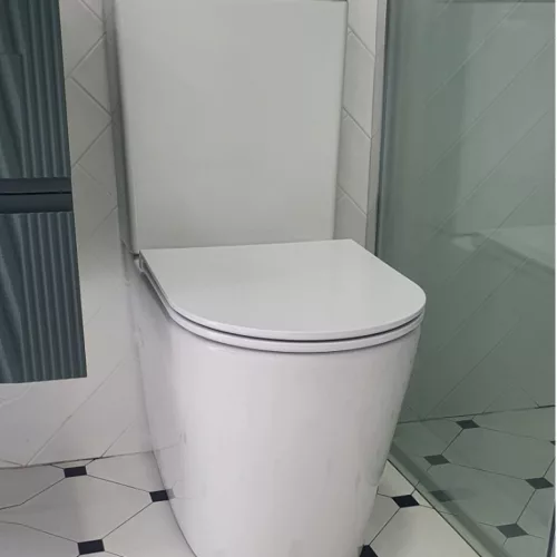 Eros ES AVVA monoblokk WC - perem nélküli - WC ülőkével komplett