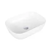 Eros SMILE 3 - PULTRA ültethető - Top Counter - porcelán mosdó - MATT FEHÉR - 46,5 x 32,5 x 13 cm