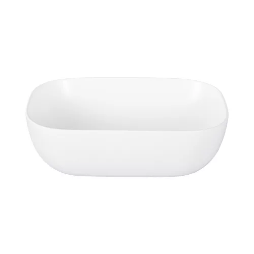 Eros SMILE 3 - PULTRA ültethető - Top Counter - porcelán mosdó - MATT FEHÉR - 46,5 x 32,5 x 13 cm