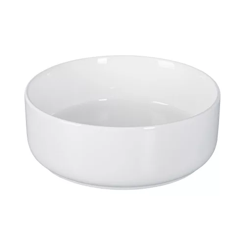 Eros SIMPLE 8 - PULTRA ültethető - Top Counter - porcelán mosdó - MATT FEHÉR - 36 x 36 x 13 cm