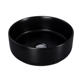  Eros SIMPLE 8 - PULTRA ültethető - Top Counter - porcelán mosdó - MATT FEKETE - 36 x 36 x 13 cm