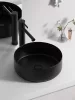 Eros SIMPLE 8 - PULTRA ültethető - Top Counter - porcelán mosdó - MATT FEKETE - 36 x 36 x 13 cm