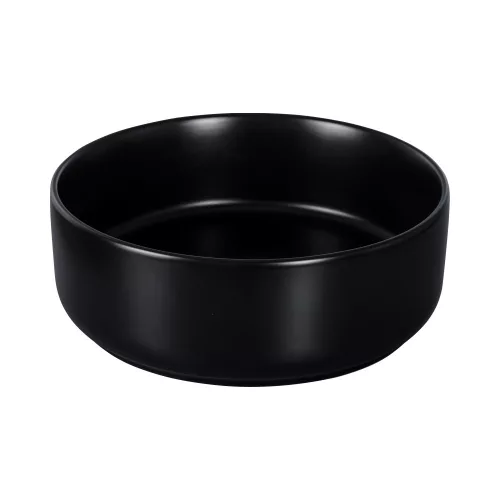 Eros SIMPLE 8 - PULTRA ültethető - Top Counter - porcelán mosdó - MATT FEKETE - 36 x 36 x 13 cm