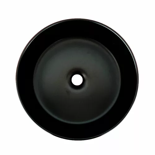 Eros SIMPLE 8 - PULTRA ültethető - Top Counter - porcelán mosdó - MATT FEKETE - 36 x 36 x 13 cm