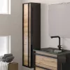 Piramida EURIDIKA OLIVA - FEKETE BETA fali fürdőszobai - ÁLLÓSZEKRÉNY - 35 x 150 x 30 cm