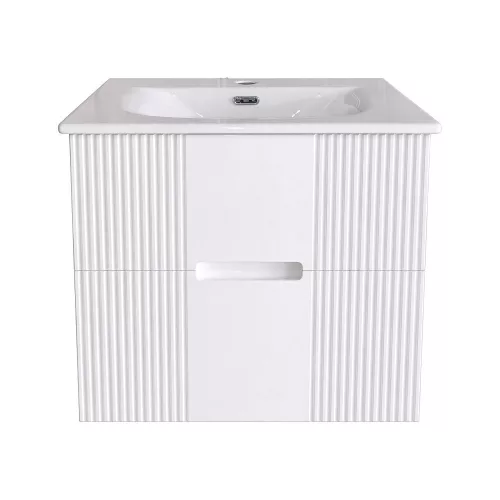 TMP MODENA 60 fali függesztett fürdőszobabútor - SKY E-8099-60 porcelán mosdóval - 61 x 46 x 52 cm