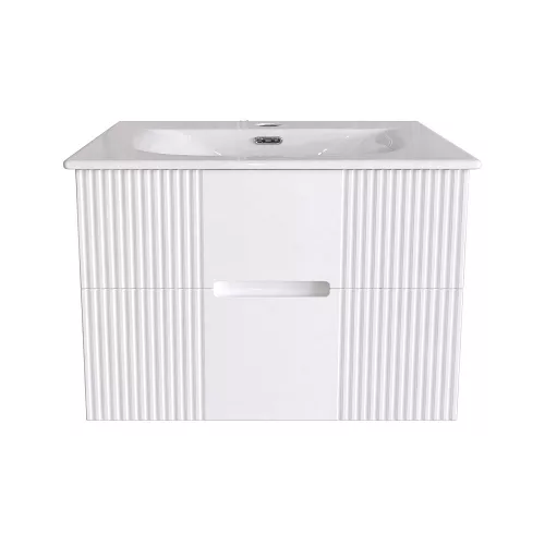 TMP MODENA 75 fali függesztett fürdőszobabútor - SKY E-8099-75 porcelán mosdóval - 75 x 46 x 55 cm