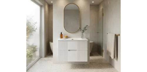 TMP MODENA 75 fali függesztett fürdőszobabútor - SKY E-8099-75 porcelán mosdóval - 75 x 46 x 55 cm
