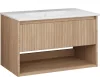TMP SLIM STRIPE 60 fali függesztett fürdőszobabútor - SKY E-8099-60 porcelán mosdóval - 61 x 46 cm