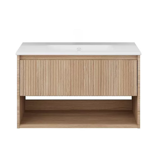 TMP SLIM STRIPE 75 fali függesztett fürdőszobabútor - SKY E-8099-75 porcelán mosdóval - 75 x 46 cm