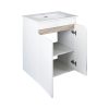 TMP VISION LONG 60 fali függesztett fürdőszobai bútor - SKY E-8099-60 porcelán mosdóval- 61 x 46 cm