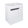 TMP VISION 50 fali függesztett fürdőszobai bútor - SKY 3 E-8099-50 porcelán mosdóval - 51 x 40 cm