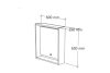 TMP NORD CRAFT tükrös szekrény LED világítással 60 x 65 cm
