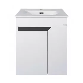   TMP VISION 55 fali függesztett fürdőszobai bútor - SKY E-8099-55 porcelán mosdóval - 55 x 46 cm
