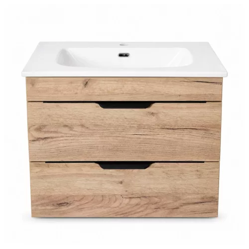 TMP VOX 60 GOLD CRAFT - fali fürdőszobabútor- Eros SKY E-8099-60 porcelán mosdóval - 61 x 46 x 46 cm