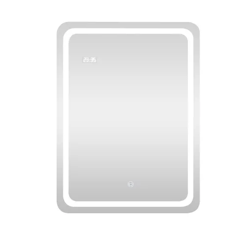 Viva AURA fürdőszoba tükör - érintőkapcsolós - páramenetesítős - órával - LED - ÁLLÓ - 60 x 80 cm