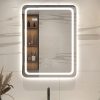 Viva AURA fürdőszoba tükör - érintőkapcsolós - páramenetesítős - órával - LED - ÁLLÓ - 60 x 80 cm