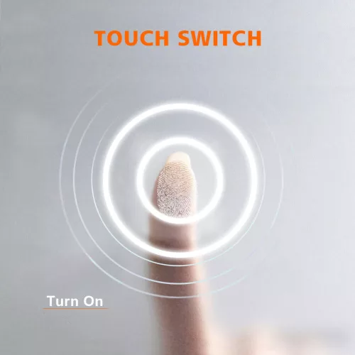 Viva AURA fürdőszoba tükör - érintőkapcsolós - páramenetesítős - órával - LED - FEKVŐ - 80 x 60 cm