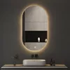 Viva AURA PINO 50 fürdőszoba tükör - érintésmentes - AMBIENT LED - OVÁLIS - ÁLLÓ - 50x90 cm