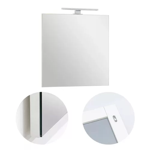 Viva AURA FIONA fürdőszoba tükör - LED 4,5 w-os 30cm-es világítással - ÁLLÓ - 60 x 80 cm