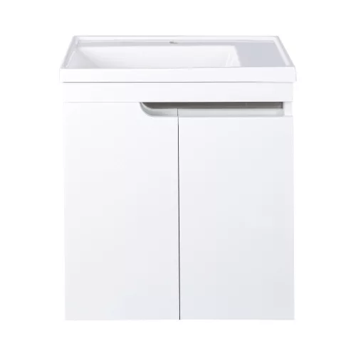 Piramida EURIDIKA 60 LH fali fürdőszobabútor - műmárvány mosdóval - 2 ajtós - 60 x 64 x 38 cm