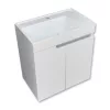 Piramida EURIDIKA 60 LH fali fürdőszobabútor - műmárvány mosdóval - 2 ajtós - 60 x 64 x 38 cm