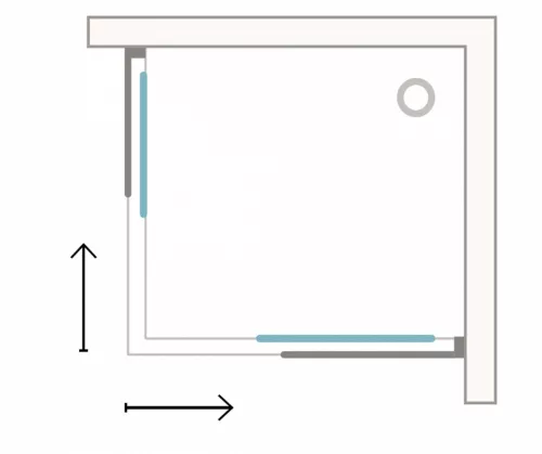 Vela Banyo TMP zuhanykabin - 90 SZÖGLETES - 5 mm víztiszta vízlepergető üveggel - 90 x 90 x 190 cm