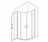 Vela Banyo TMP zuhanykabin - 80 ÍVES - 5 mm víztiszta vízlepergető üveggel - 80 x 80 x 190 cm