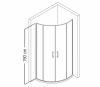 Vela Banyo TMP zuhanykabin - 90 ÍVES - 5 mm víztiszta vízlepergető üveggel - 90 x 90 x 190 cm