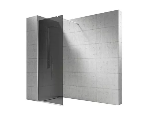 Vela Banyo WALK IN zuhanyfal - 8 mm vízlepergetői FÜSTÜVEG - 130 x 200 cm