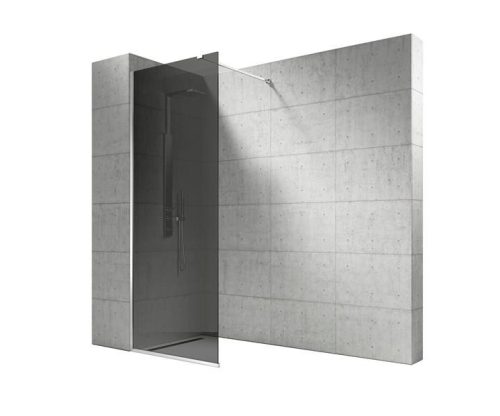 Vela Banyo WALK IN zuhanyfal - 8 mm vízlepergető FÜSTÜVEG - 140 x 200 cm