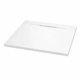   Viva ES zuhanytálca - matt fehér - kőhatású - kompozit ásvány - szifonnal - 90 x 90 x 3 cm