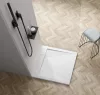 Zuhanytálca - kőhatású, strukturált pala - kompozit ásvány - Viva ES - matt fehér - 90 x 90 x 3 cm