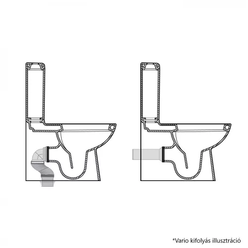 CeraStyle BELLA monoblokk WC - WC tartály - öblítőszelep
