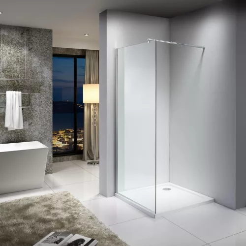 Viva AQUA Max WALK IN zuhanyfal - 8 mm vízlepergető víztiszta üveg - 100 x 200 cm