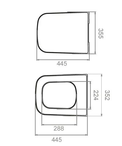 CeraStyle DURU WC ülőke - duroplast - lecsapódásgátlós - könnyen levehető - klikk rendszerű