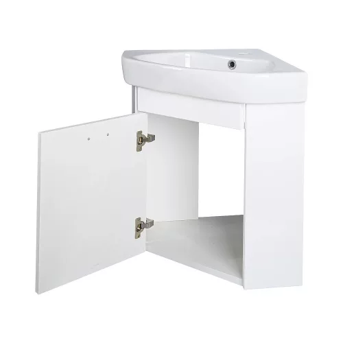 VivaStyle ARDA fali sarokszekrény CeraStyle ARDA porcelán sarokmosdóval 46 x 46 cm - BALOS