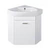 VivaStyle ARDA fali sarokszekrény CeraStyle ARDA porcelán sarokmosdóval 46 x 46 cm - JOBBOS