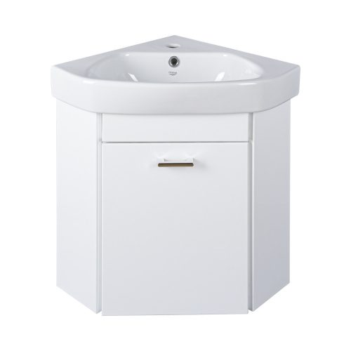 VivaStyle ARDA fali sarokszekrény CeraStyle ARDA porcelán sarokmosdóval 46 x 46 cm - JOBBOS