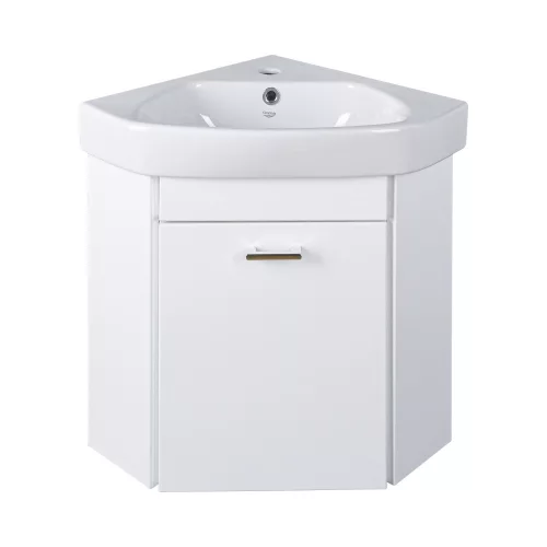 VivaStyle ARDA fali sarokszekrény CeraStyle ARDA porcelán sarokmosdóval 46 x 46 cm - JOBBOS