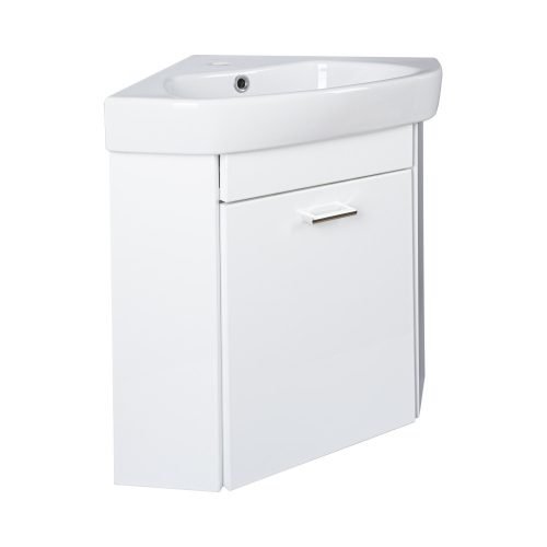 VivaStyle ARDA fali sarokszekrény CeraStyle ARDA porcelán sarokmosdóval 46 x 46 cm - JOBBOS