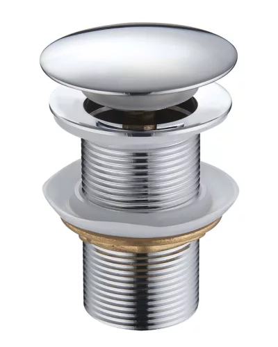 Klikk - klakk leeresztő - KEREK - KRÓM - túlfolyó NÉLKÜLI modókagylóhoz 5/4" - Ø 67 mm